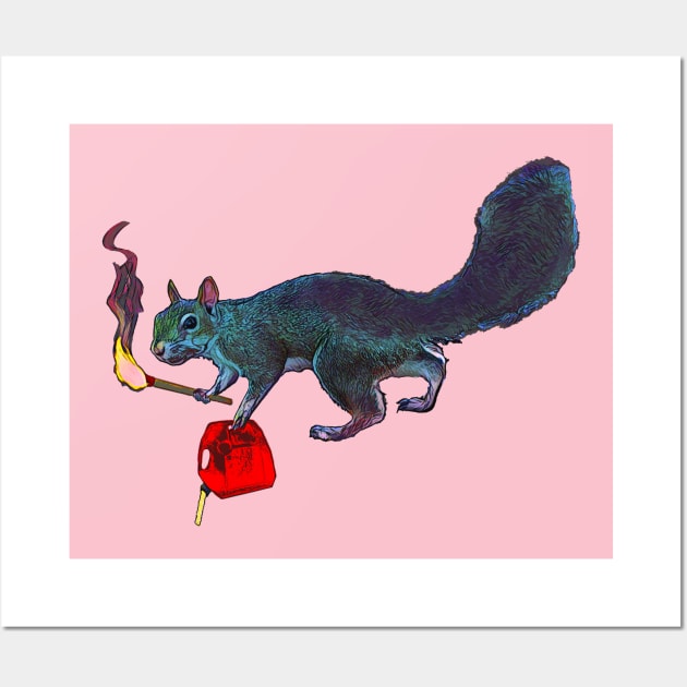 Bad Intention Squirrel Wall Art by LastViewGallery